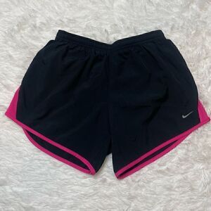 Nike Dri Fit Teens Girls Size XL Running Shorts Black Pink 4.5" Inseam Lined